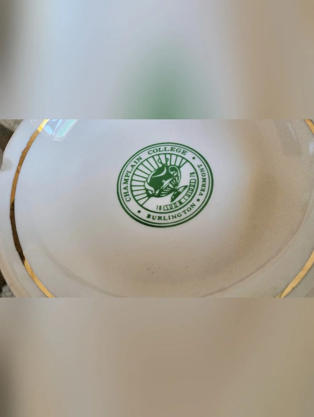 Vntg Champlain College Ashtray 60s - Picture 8 of 14